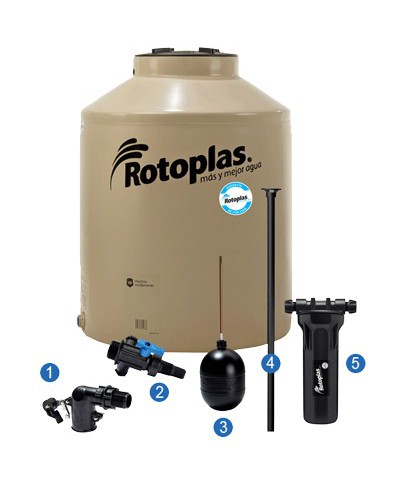 Tanque 850 L Beige Toda La Vida C/filtro Y Flotante `rotoplas`