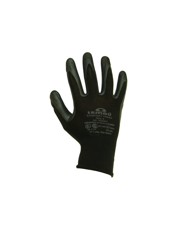 Guante Stretch Bañado Nylon-nitrilo Negro