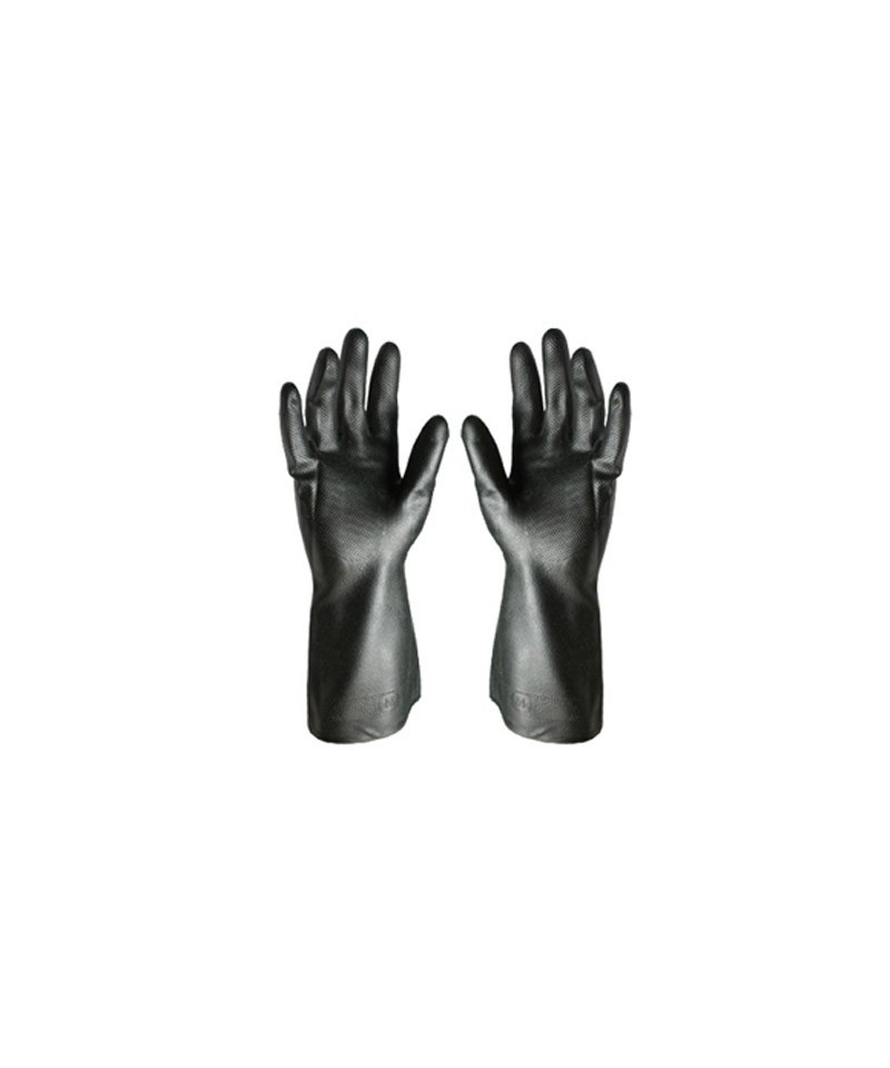 Guantes Latex Negro 35 Cm Liviano Talle 10