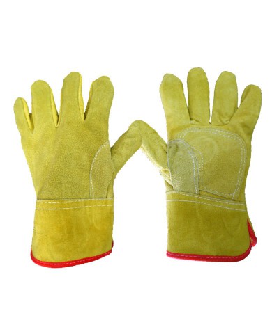 Guantes Descarne Amarillo Puño Corto C/ribete