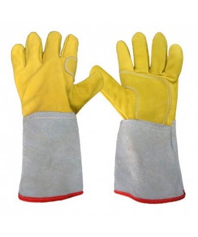 Guantes Descarne Amarillo Puño Largo C/ribete