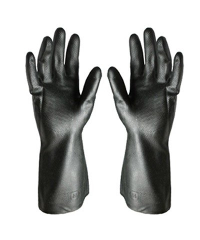 Guantes Latex Negro 30 Cm Liviano - Talle 11