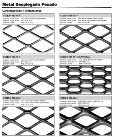 Metal Despl. Pesado 330-30-30 1.5 X 3