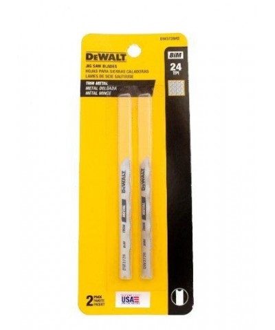 Hoja Caladora Corte  Metal Fino  24 Tpi (2 Unidades)  Dewalt