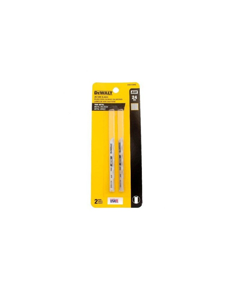 Hoja Caladora Corte  Metal Fino  24 Tpi (2 Unidades)  Dewalt
