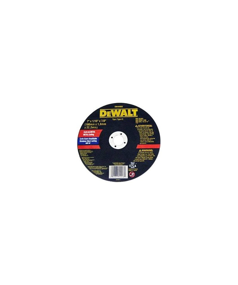 Disco De  Corte 180 X 1.60 Mm   `dewalt`