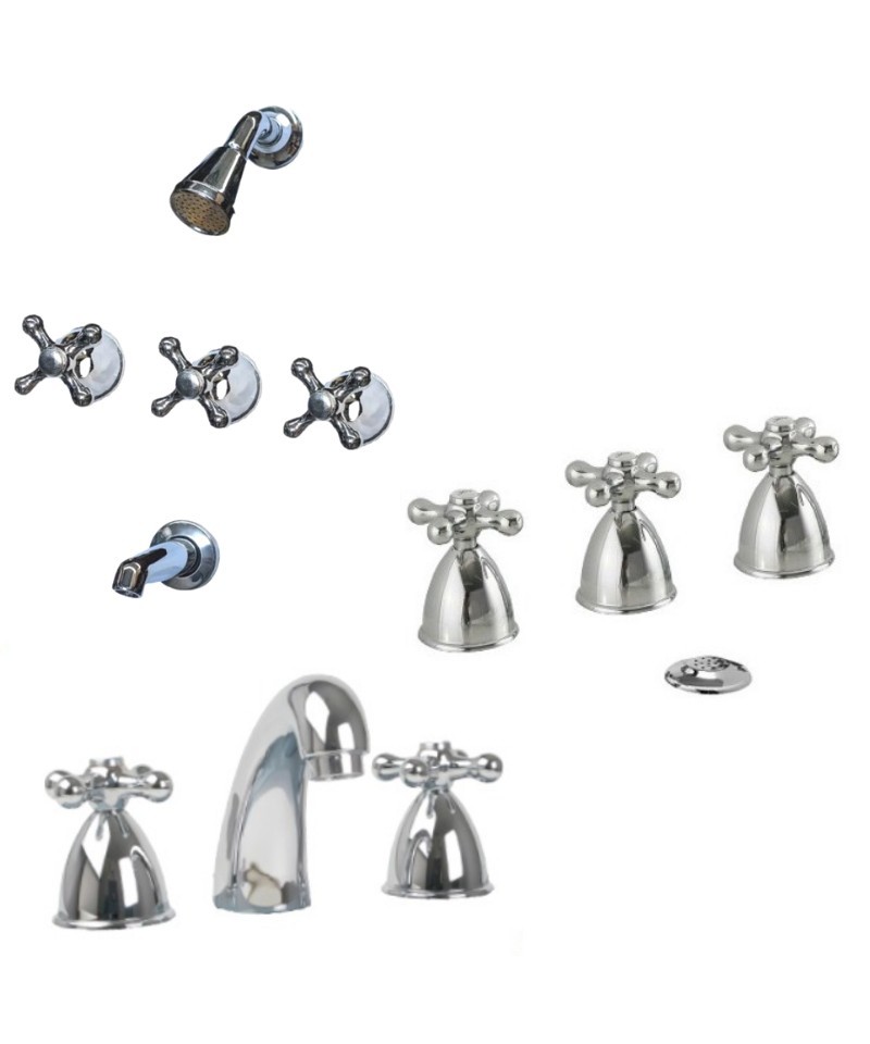 Kit Griferia Casandra Lavatorio+ducha+bidet  ``delta``