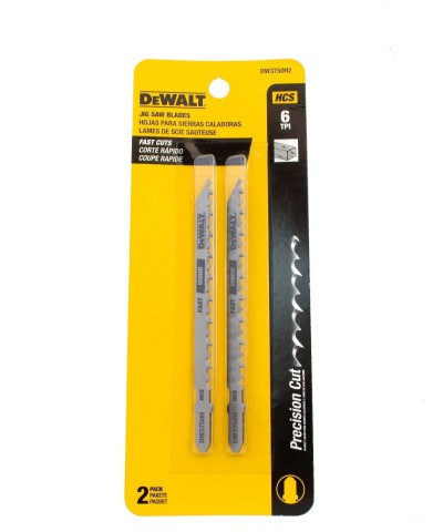 Hoja Caladora Corte Madera Hcs 4`   6 Tpi (2 Unidades)  Dewalt