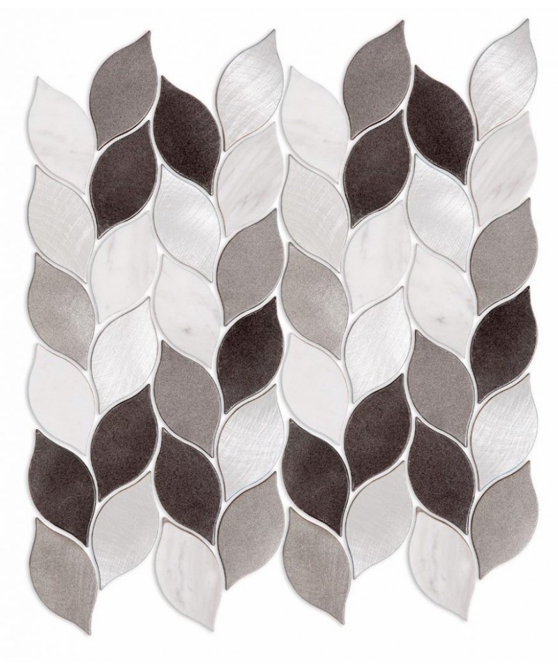 Malla Foglie Neva (gray)  30x30 Cm