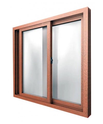 Ventana Pvc Life Golden Oak Std 1.50x1.10 Vidrio Dvh  Iwin