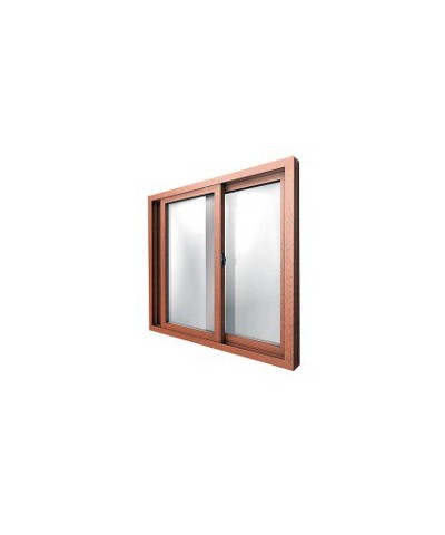 Ventana Pvc Life Golden Oak Std 1.50x1.10 Vidrio Dvh  Iwin