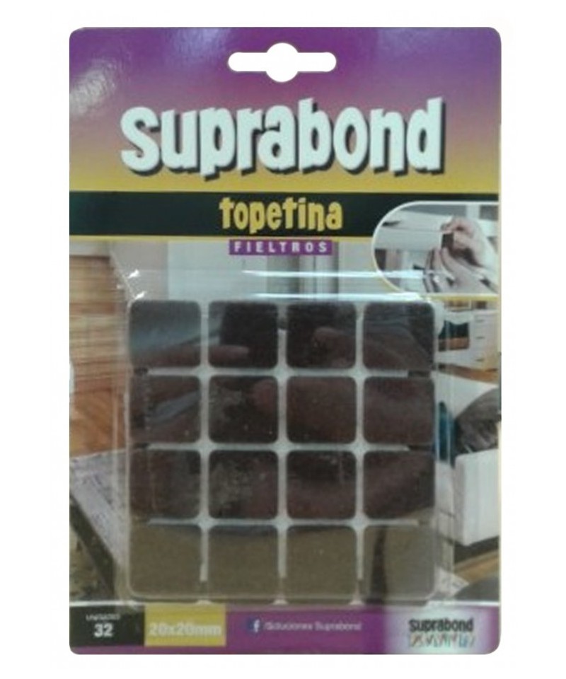 Fieltro Rectangular 30 Mm X 18 Unidades Marron  ``suprabond``