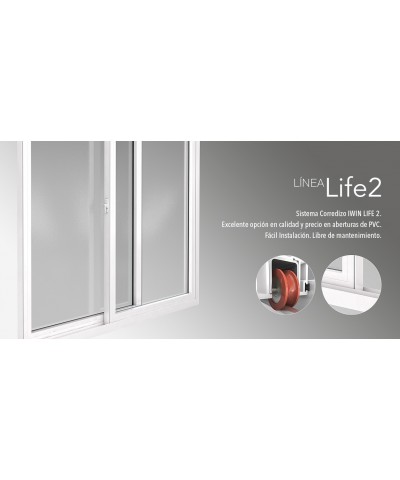Ventana Pvc Life Blanca Std 1.50x2.00 Vidrio Simple Iwin