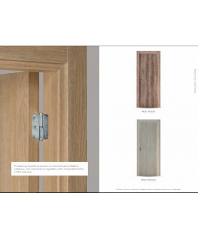 Puerta Placa Tekstura (h) Sc Roble Nat Mm 70/10 Izq   `oblak`