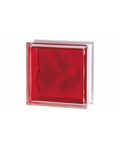 Ladrillo De Vidrio Nube Rojo 19x19x8