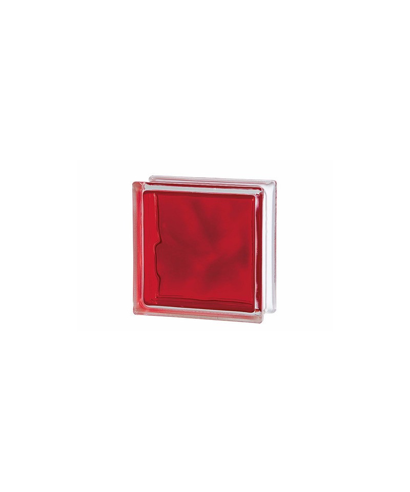 Ladrillo De Vidrio Nube Rojo 19x19x8