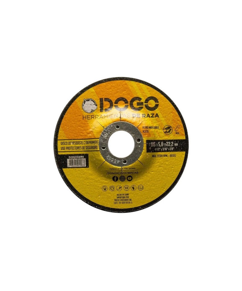 DISCO DE DESBASTE C/D 115 X 6.4 `DOGO`